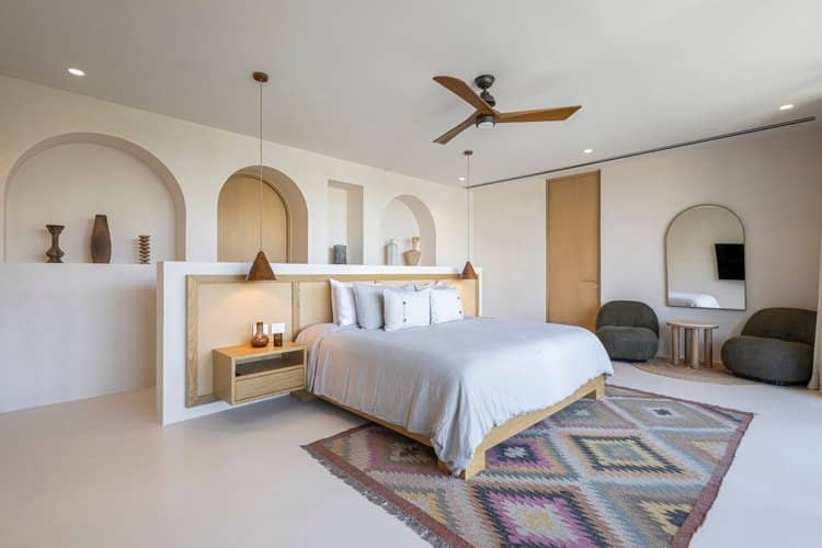 Bedroom suite prepared for a long-term tenant in Tulum