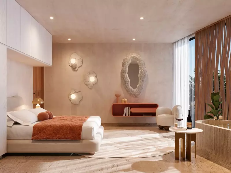 Bedroom suite of a long-term rental managed in Tulum